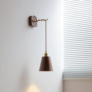 Celako™ Velura Wall Light | Walnut Bedside Lighting