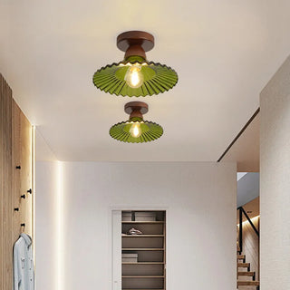 Celako™ Avidra Ceiling Light | Green Glass Vintage