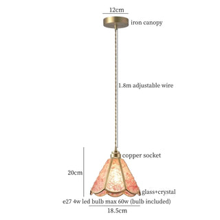 Celako™ Clarion Pendant Light | Glass And Crystal Kitchen Island Lighting