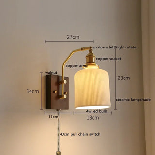 Celako™ Varnis Wall Light | Copper Bedroom Lighting