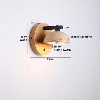 Celako™ Kiseki Wall Light | Travertine Entryway Lighting