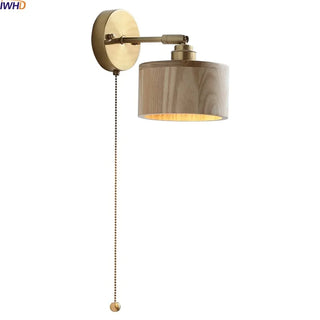 Celako™ Aurelus Wall Light | Ash Wood Bedside Lighting