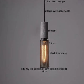 Celako™ Ferovi Pendant Light | Cement Iron Mesh Vintage Loft Bedroom Lighting