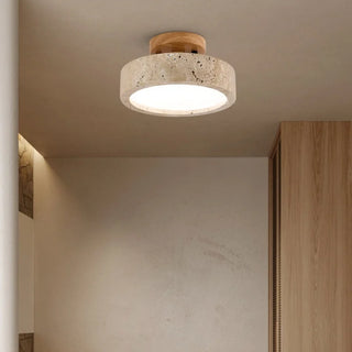 Celako™ Halona Ceiling Light | Yellow Travertine Japan Style