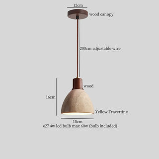 Celako™ Aureten Pendant Light | Yellow Travertine Hallway Lighting