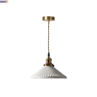 Celako™ Lunori Pendant Light | White Ceramic Dining Room Lighting