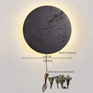 Celako™ Travion Wall Light | Black Travertine Bathroom Lighting