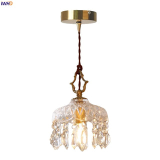 Celako™ Pristal Pendant Light | Copper Glass Crystal Bedroom Lighting