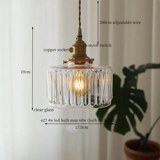 Celako™ Pilastro Pendant Light | Glass Bedroom Lighting