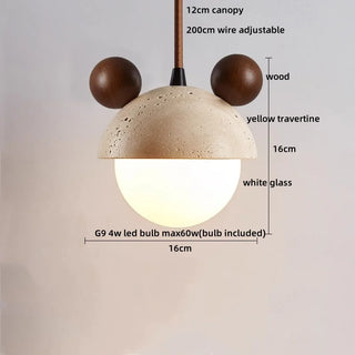 Celako™ Avoria Pendant Light | Travertine Dining Room Lighting