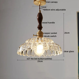 Celako™ Cuora Pendant Light | Copper Glass Bedroom Lighting