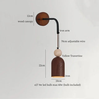 Celako™ Ishara Wall Light | Stone Iron Japan Style Living Room Lighting