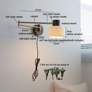 Celako™ Alura Wall Light | Ceramic Bedside Lighting
