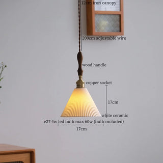 Celako™ Albesco Pendant Light | White Ceramic Bedroom Lighting