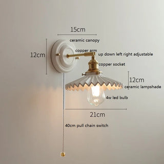Celako™ Arcilo Wall Light | Ceramic Copper Bedroom Lighting