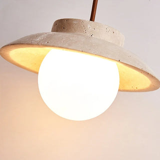 Celako™ Pietrala Pendant Light | Yellow Travertine Bedroom Lighting