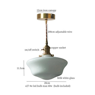 Celako™ Opalira Pendant Light | Milk White Glass Kitchen Island Lighting