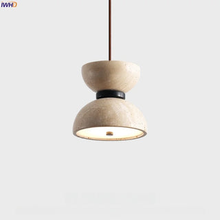 Celako™ Travista Pendant Light | Yellow Travertine Kitchen Island Lighting