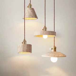 Celako™ Tivori Pendant Light | Travertine Dining Room Lighting