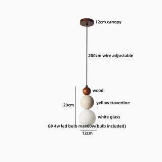 Celako™ Avoria Pendant Light | Travertine Dining Room Lighting