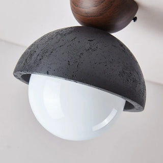 Celako™ Sferico Ceiling Light | Black Travertine Bedroom Lighting