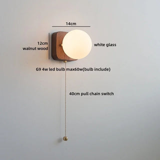 Celako™ Sorbia Wall Light | Walnut Wood Living Room Lighting