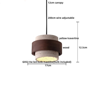 Celako™ Calizia Pendant Light | Travertine Dining Room Lighting