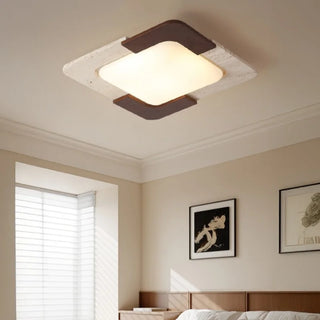 Celako™ Lucitrine Ceiling Light | Yellow Travertine Bedroom Lighting