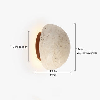 Celako™ Calcera Wall Light | Travertine Bedside Lighting