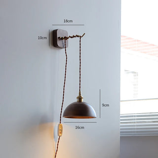 Celako™ Velura Wall Light | Walnut Bedside Lighting