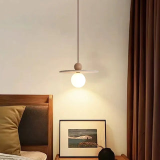 Celako™ Terravine Pendant Light | Yellow Travertine Glass Bedroom Lighting
