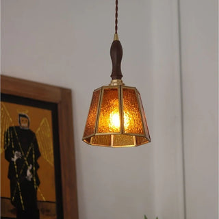 Celako™ Ambraeus Pendant Light | Amber Glass Living Room Lighting