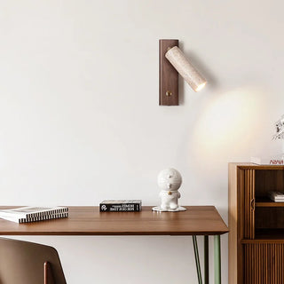 Celako™ Terravo Wall Light | Yellow Travertine Bedroom Lighting