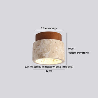 Celako™ Travira Ceiling Light | Travertine Hallway Lighting