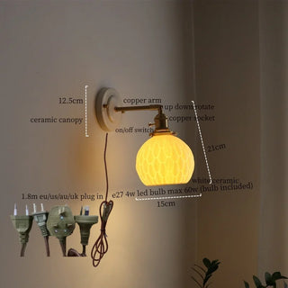 Celako™ Cerafine Wall Light | Ceramic Bedroom Lighting