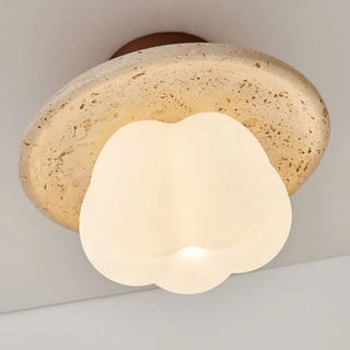 Celako™ Petrala Ceiling Light | Yellow Travertine Modern Style