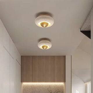 Celako™ Amberine Ceiling Light | Yellow Travertine Kitchen Island Lighting