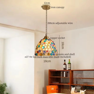 Celako™ Nacrina Pendant Light | Resin And Shell Kitchen Island Lighting