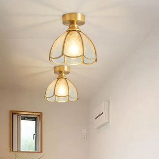 Celako™ Verlum Ceiling Light | Glass Copper Vintage Living Room Lighting