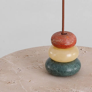 Celako™ Lapides Pendant Light | Yellow Travertine Dining Room Lighting