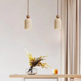 Celako™ Solentara Pendant Light | Yellow Travertine Kitchen Island Lighting