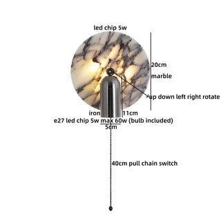 Celako™ Veiro Wall Light | Marble Iron Bedroom Lighting