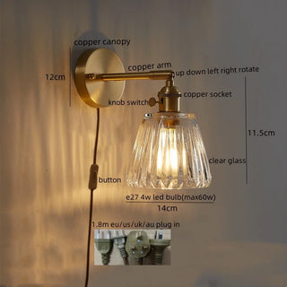 Celako™ Lunore Wall Light | Glass Bedroom Lighting
