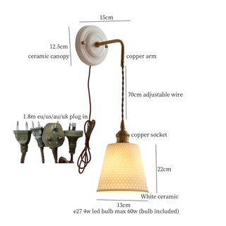 Celako™ Perfora Wall Light | Ceramic Bedroom Lighting