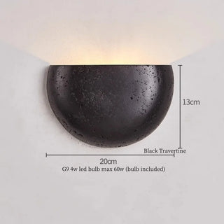 Celako™ Tiburtin Wall Light | Black Travertine Living Room Lighting