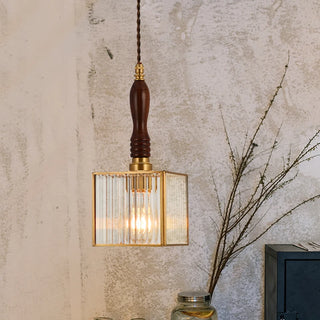 Celako™ Rigato Pendant Light | Glass Copper Dining Room Lighting