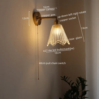 Celako™ Cupella Wall Light | Glass Bedroom Lighting