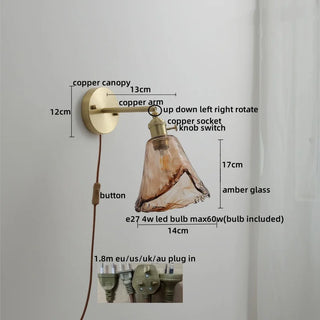 Celako™ Cuprite Wall Light | Glass Living Room Lighting