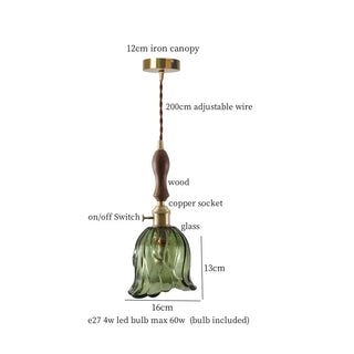 Celako™ Verdalume Pendant Light | Glass Stone Bedroom Lighting