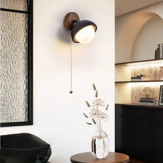 Celako™ Neratra Wall Light | Black Travertine Bedroom Lighting